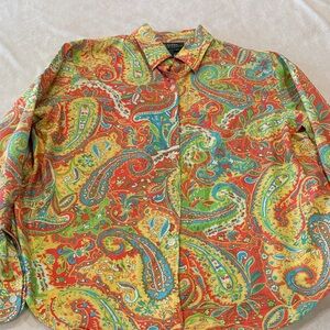Ralph Lauren Multicolor Paisley Button Down Shirt